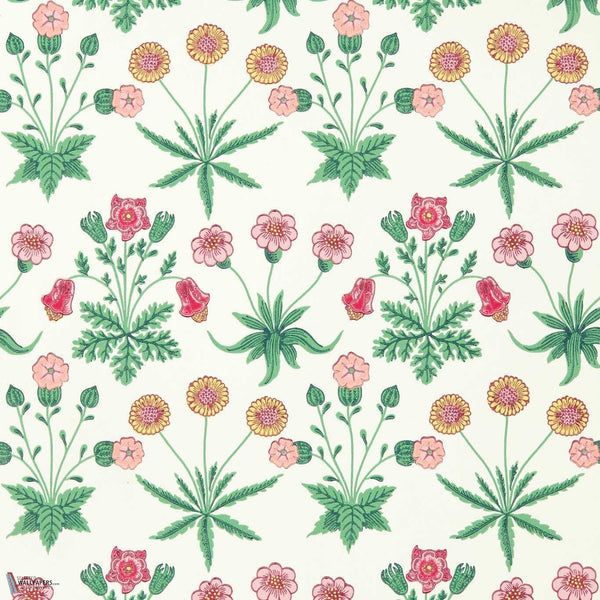 Daisy wallpaper in Strawberry Fields by Morris & Co