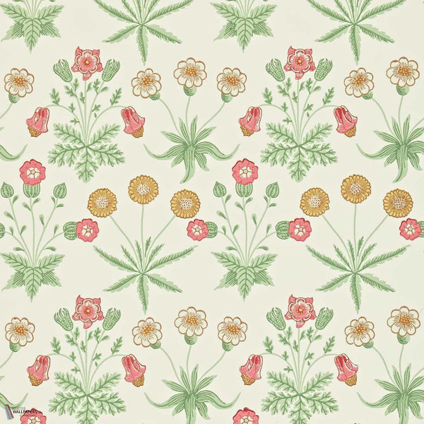 Daisy wallpaper in Willow/Pink by Morris & Co