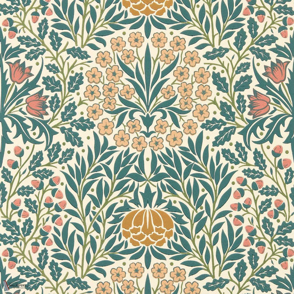 Daisy & Oak Tapete in Madder/Teal von Morris & Co