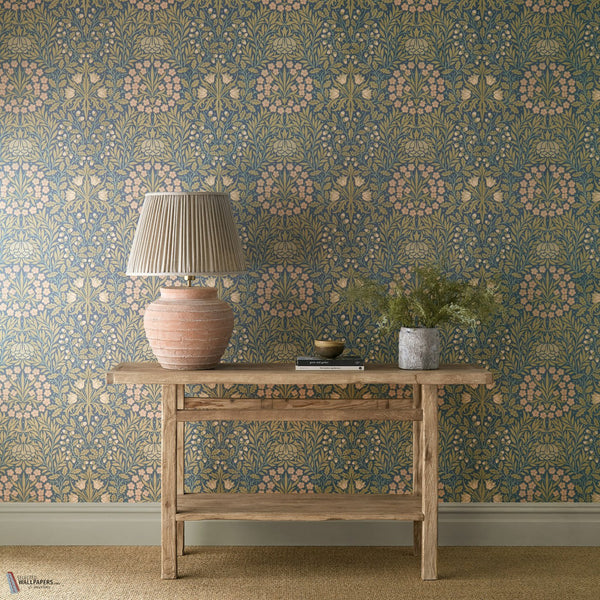 Daisy & Oak Tapete in Powder Blue/Blush von Morris & Co