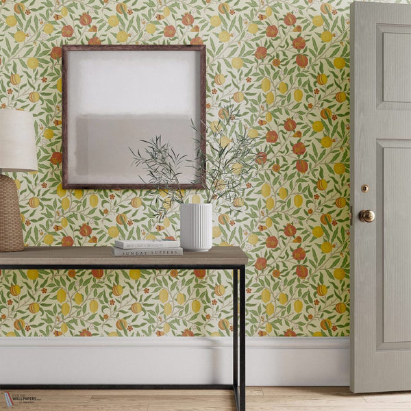 Fruit behang in Bayleaf/Russet van Morris & Co
