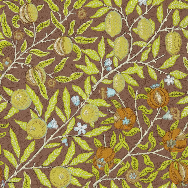 Fruit behang in Chocolate van Morris & Co