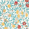Fruit papel pintado en Green Indigo / Madder de Morris & Co