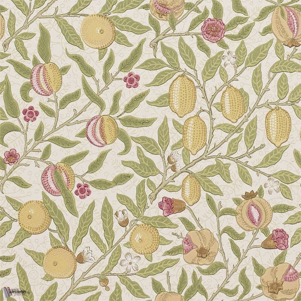 Fruit papel pintado en Limestone/Artichoke de Morris & Co