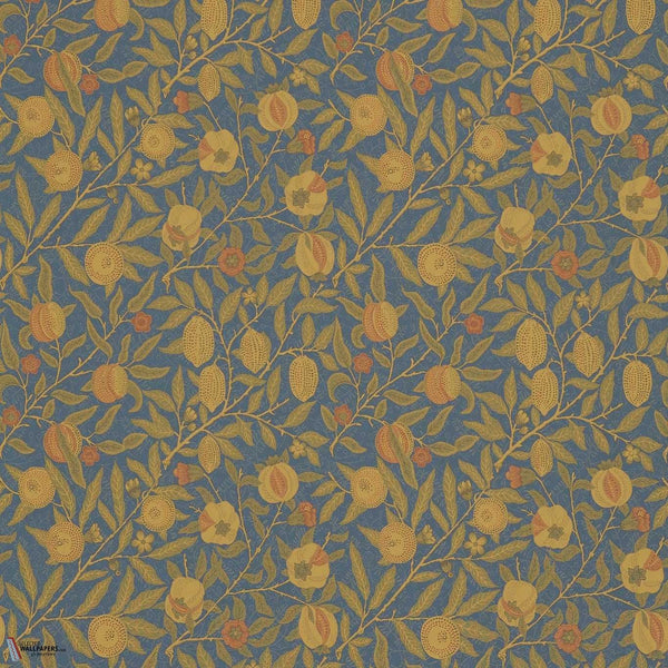Fruit tessuto in Blue/Thyme di Morris & Co