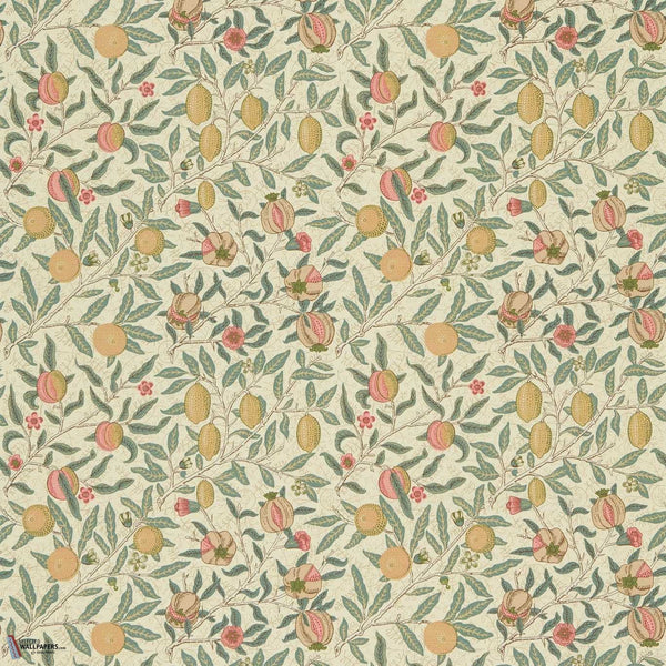 Fruit tessuto in Cream/Teal di Morris & Co