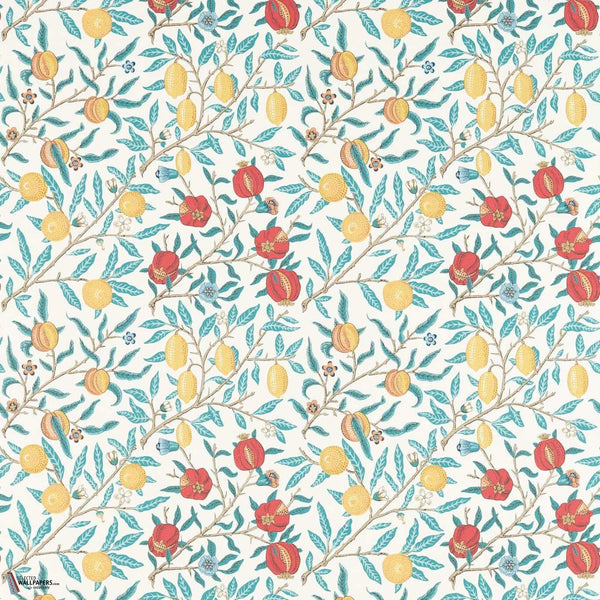 Fruit tessuto in Green Indigo/Madder di Morris & Co