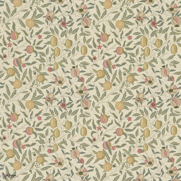 Fruit tessuto in Ivory/Teal di Morris & Co