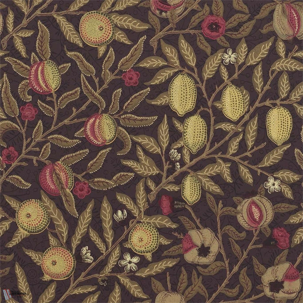 Fruit papel pintado en Wine/Manilla de Morris & Co