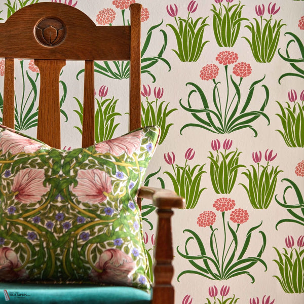 Glade wallpaper in Tulip Fields by Morris & Co
