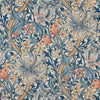 Golden Lily papel pintado en Blue de Morris & Co