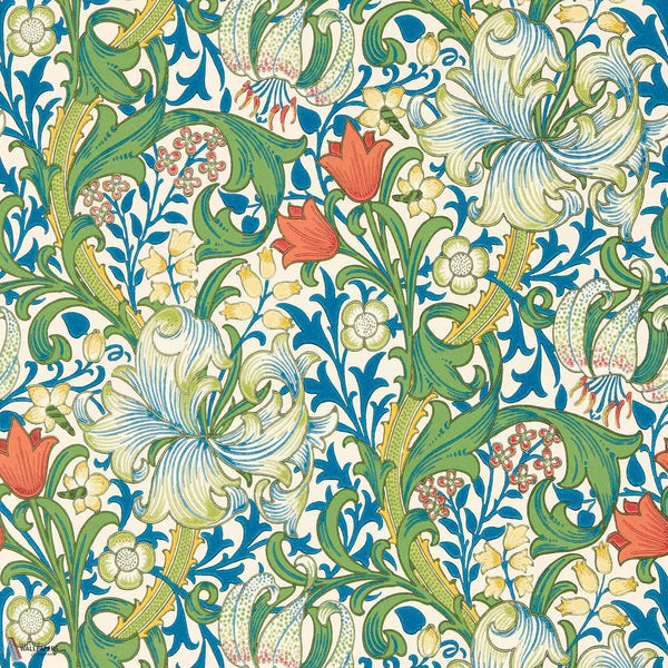 Golden Lily papel pintado en Twister de Morris & Co