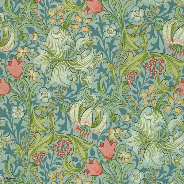 Golden Lily papier peint en Mineral de Morris & Co