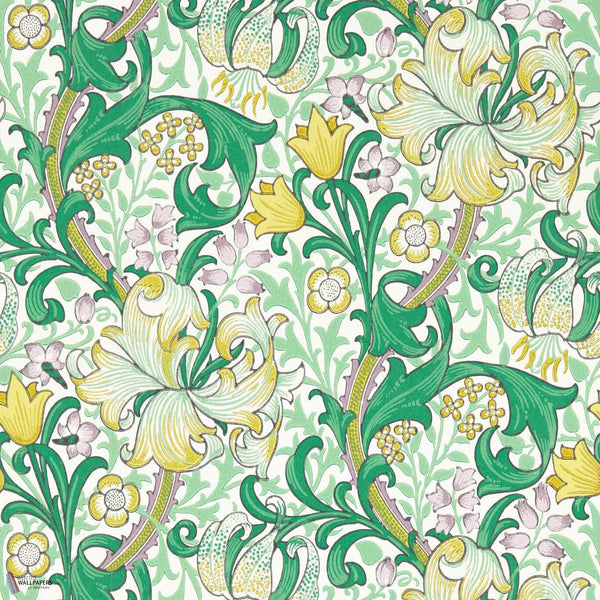 Golden Lily papier peint en Secret Garden de Morris & Co