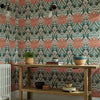 Helena behang in Peach/Teal van Morris & Co