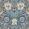Honeysuckle and Tulip Tapete in Woad/Thyme von Morris & Co