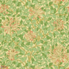 Honeysuckle behang in Green/Beige/Pink van Morris & Co