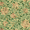 Honeysuckle behang in Green/Coral/Pink van Morris & Co