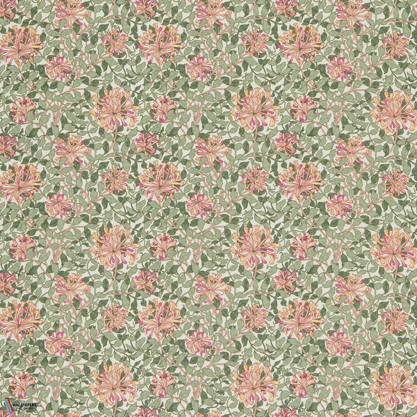 Honeysuckle Stoff in Chalk/Yellow von Morris & Co