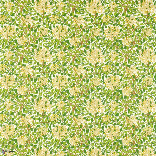 Honeysuckle Stoff in Cream/Chocolate von Morris & Co