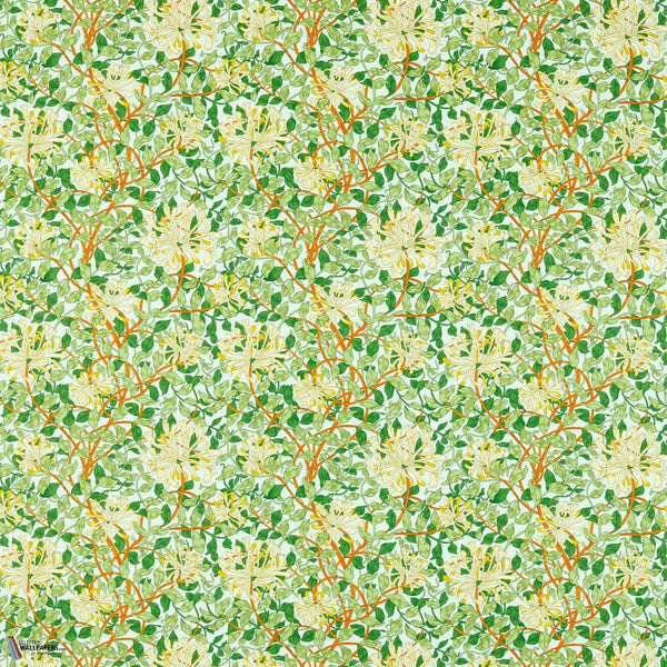 Honeysuckle Stoff in Sky/Burnt Orange von Morris & Co