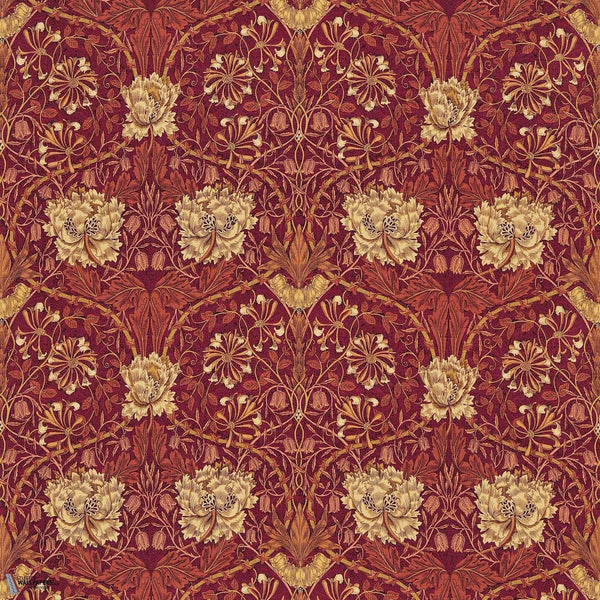 Honeysuckle & Tulip tejido en Brick/Russet de Morris & Co
