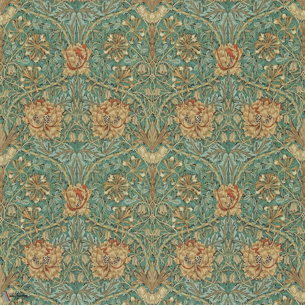 Honeysuckle & Tulip tejido en Privet/Honeycombe de Morris & Co