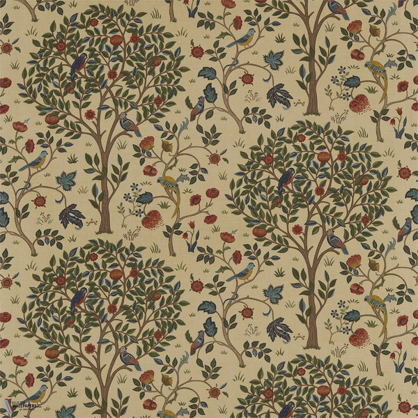 Kelmscott Tree tessuto in Forest/Gold di Morris & Co
