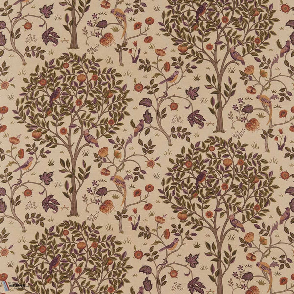 Kelmscott Tree tessuto in Mulberry/Russet di Morris & Co