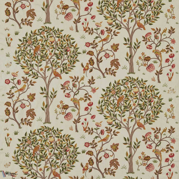 Kelmscott Tree tessuto in Russet/Artichoke di Morris & Co