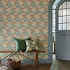 Laceflower behang in Tobacco/Pistachio van Morris & Co