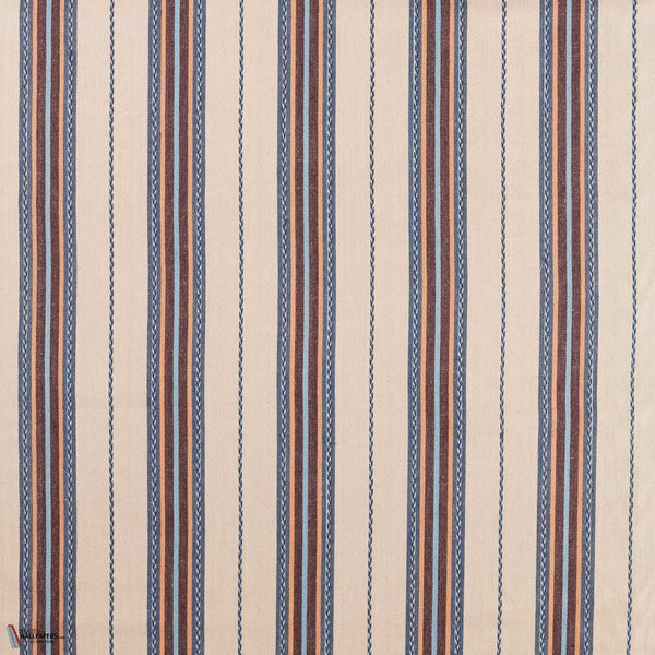Lechlade Stripe tissu en Woad/Linen de Morris & Co