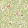 Leicester behang in Green/Coral van Morris & Co