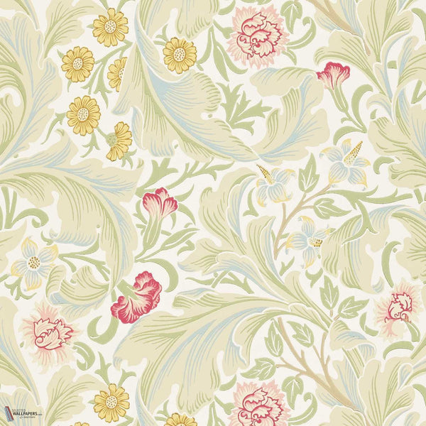 Leicester behang in Marble/Rose van Morris & Co