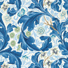Leicester behang in Paradise Blue van Morris & Co