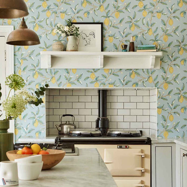 Lemon Tree wallpaper in Wedgewood by Morris & Co