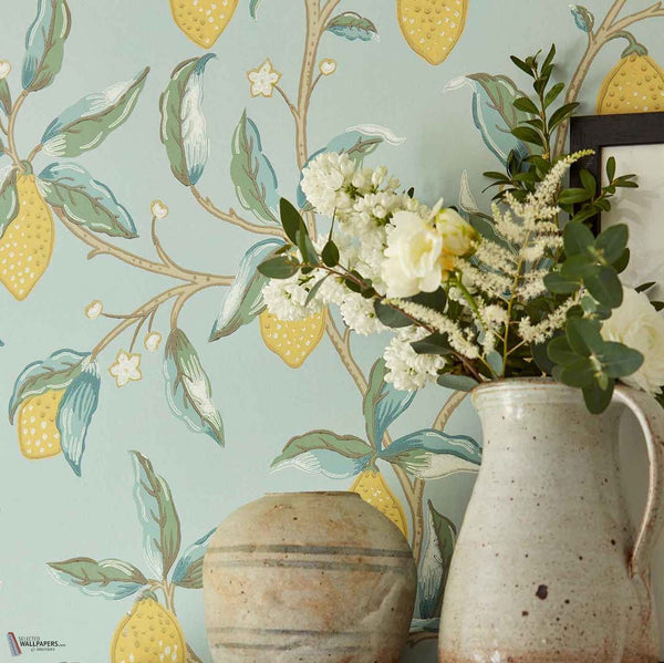 Lemon Tree wallpaper in Wedgewood by Morris & Co