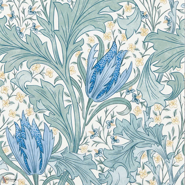 Lent Lily Tapete in Cornflower Blue von Morris & Co
