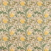 Lent Lily Embroidery fabric in Artichoke/Weld by Morris & Co