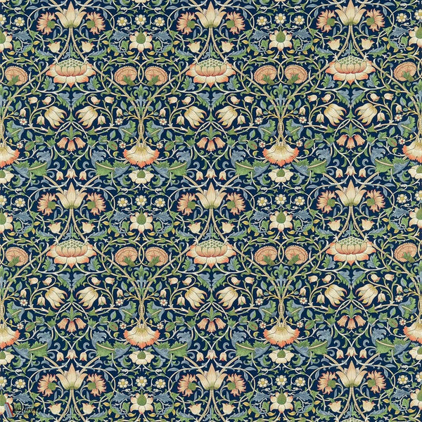 Lodden tessuto in Indigo/Mineral di Morris & Co