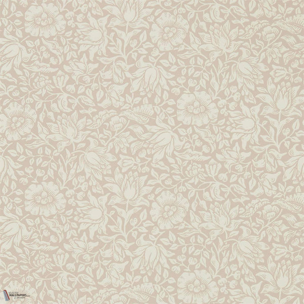 Mallow behang in Dusky Rose van Morris & Co