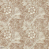 Marigold behang in Chocolate/Cream van Morris & Co
