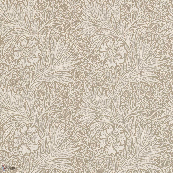 Marigold behang in Linen van Morris & Co
