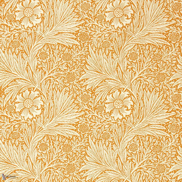 Marigold behang in Orange van Morris & Co