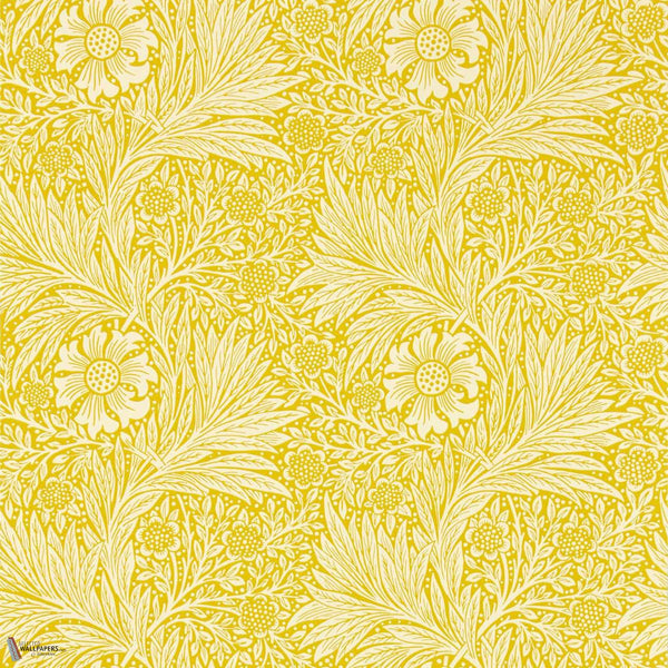 Marigold behang in Yellow van Morris & Co