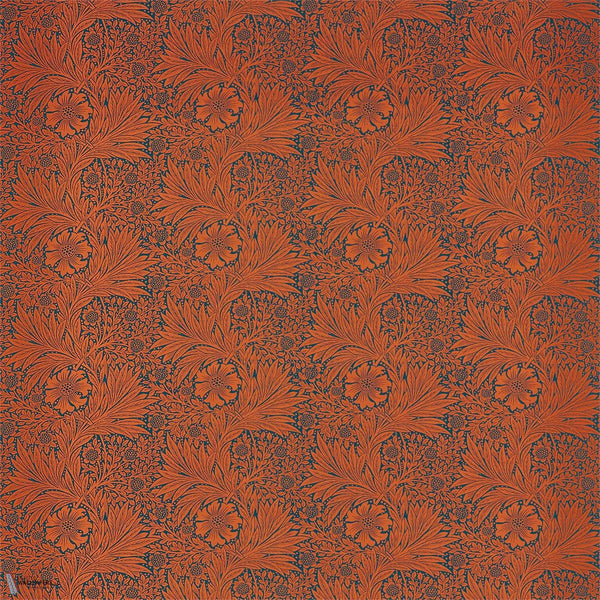 Marigold Stoff in Navy/Burnt Orange von Morris & Co