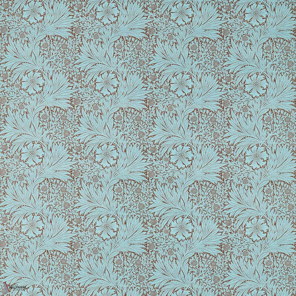 Marigold Stoff in Sky/Chocolate von Morris & Co