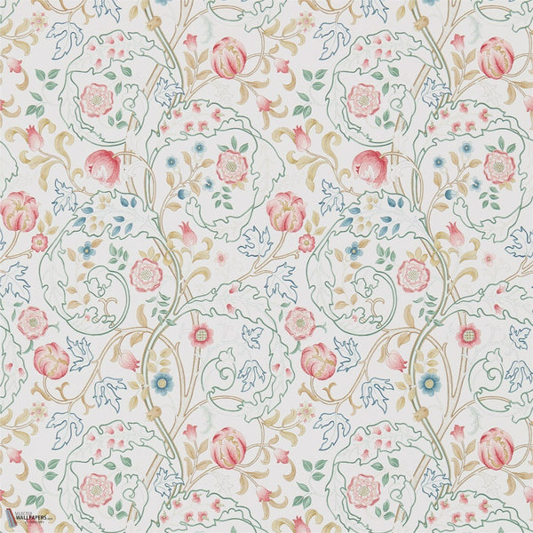 Mary Isobel behang in Pink/Ivory van Morris & Co