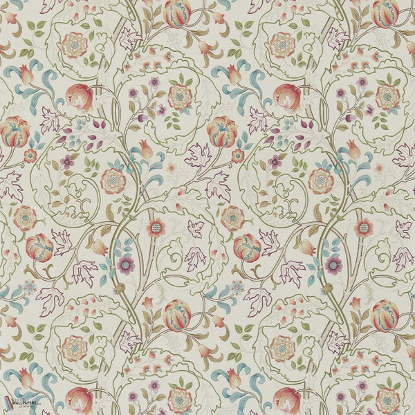 Mary Isobel behang in Rose/Artichoke van Morris & Co