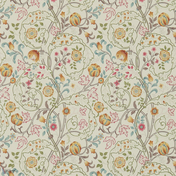 Mary Isobel behang in Russet/Taupe van Morris & Co